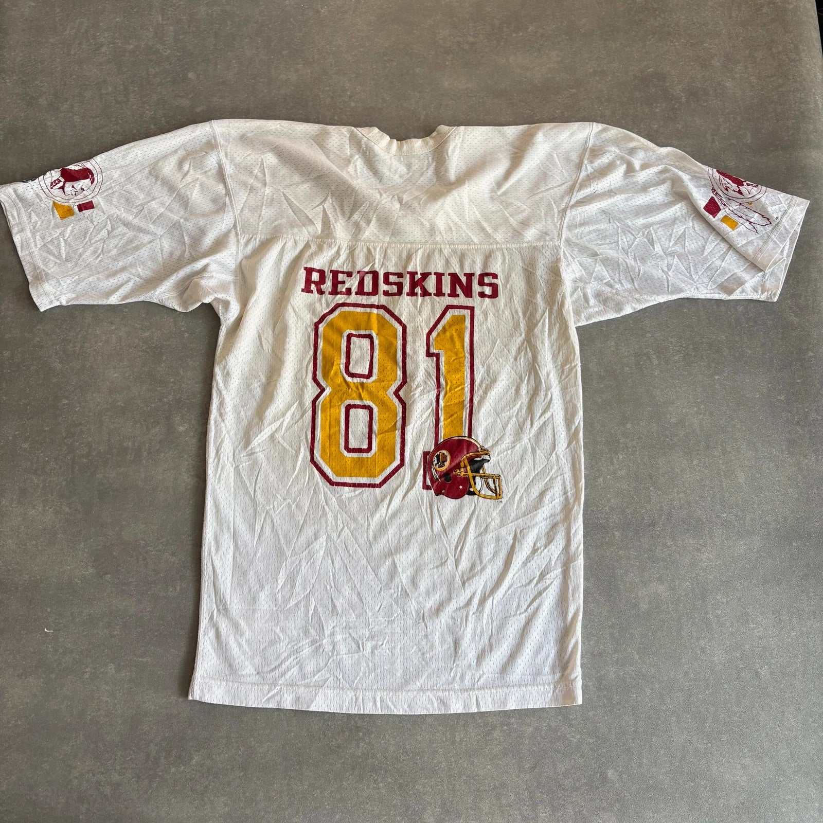 Champion Washington Redskins 81 White Vintage NFL Football Jersey Mens Medium