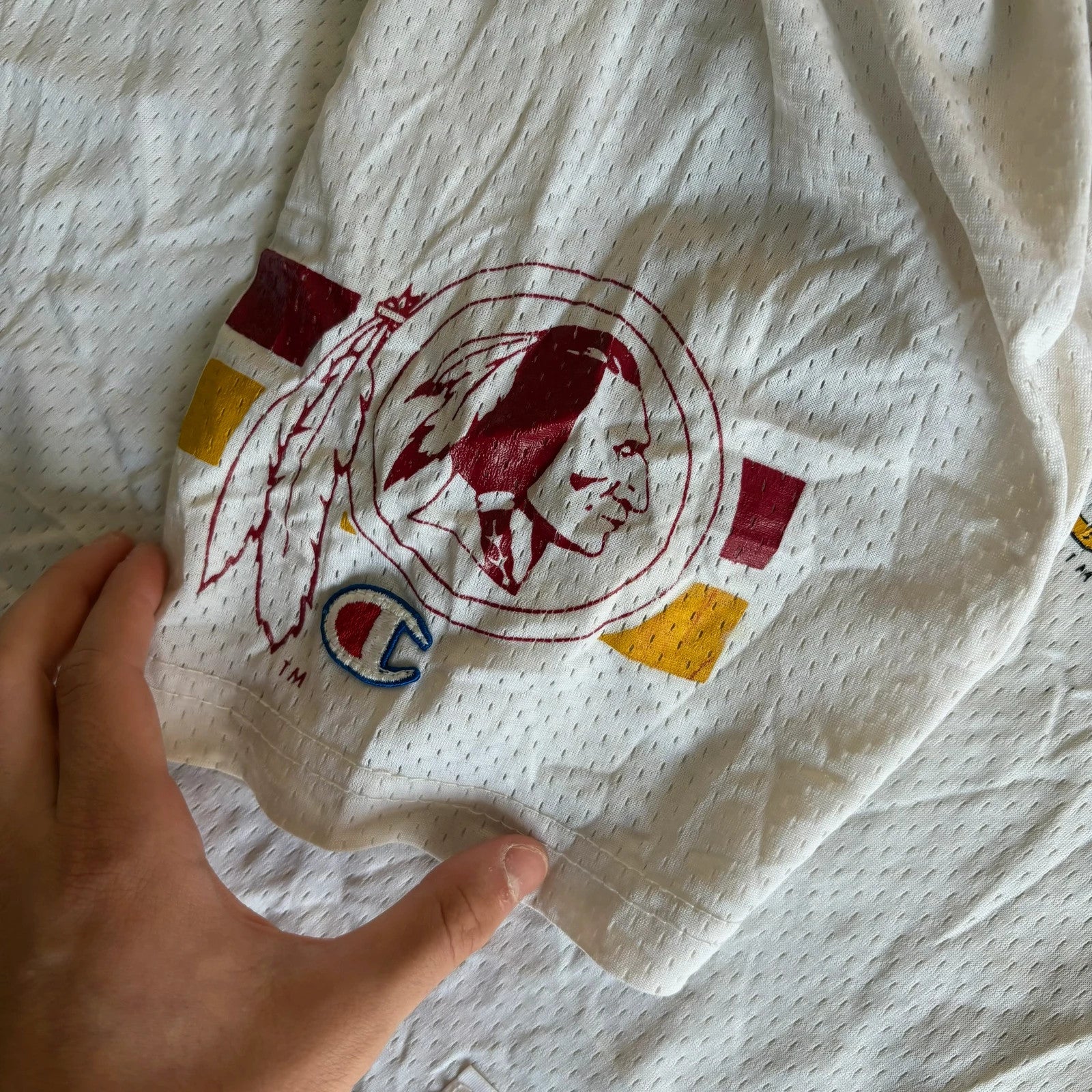 Champion Washington Redskins 81 White Vintage NFL Football Jersey Mens Medium