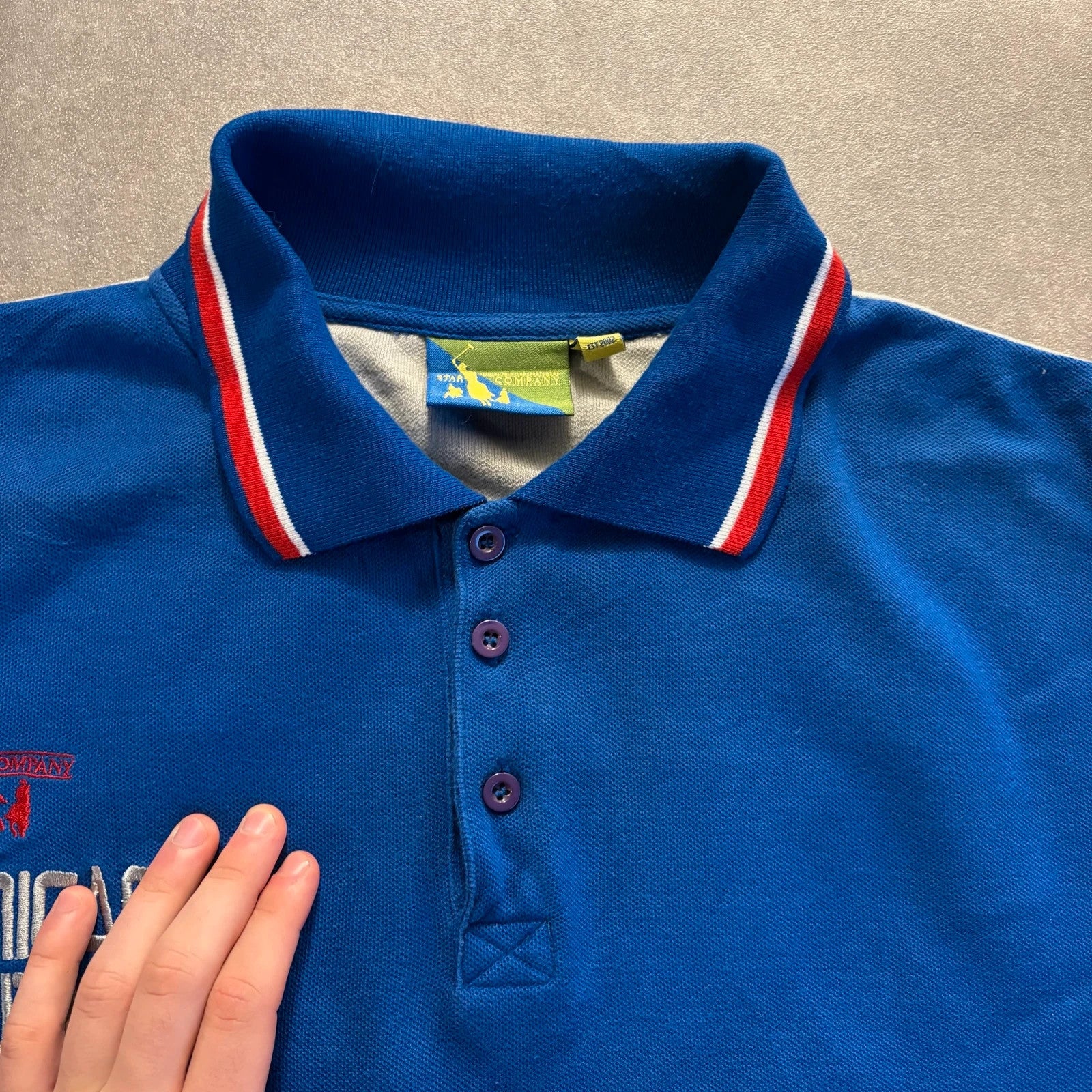 Dominican Republic 31 Santo Domingo Annual Classics Blue Red Polo Shirt Mens 3XL Vintage