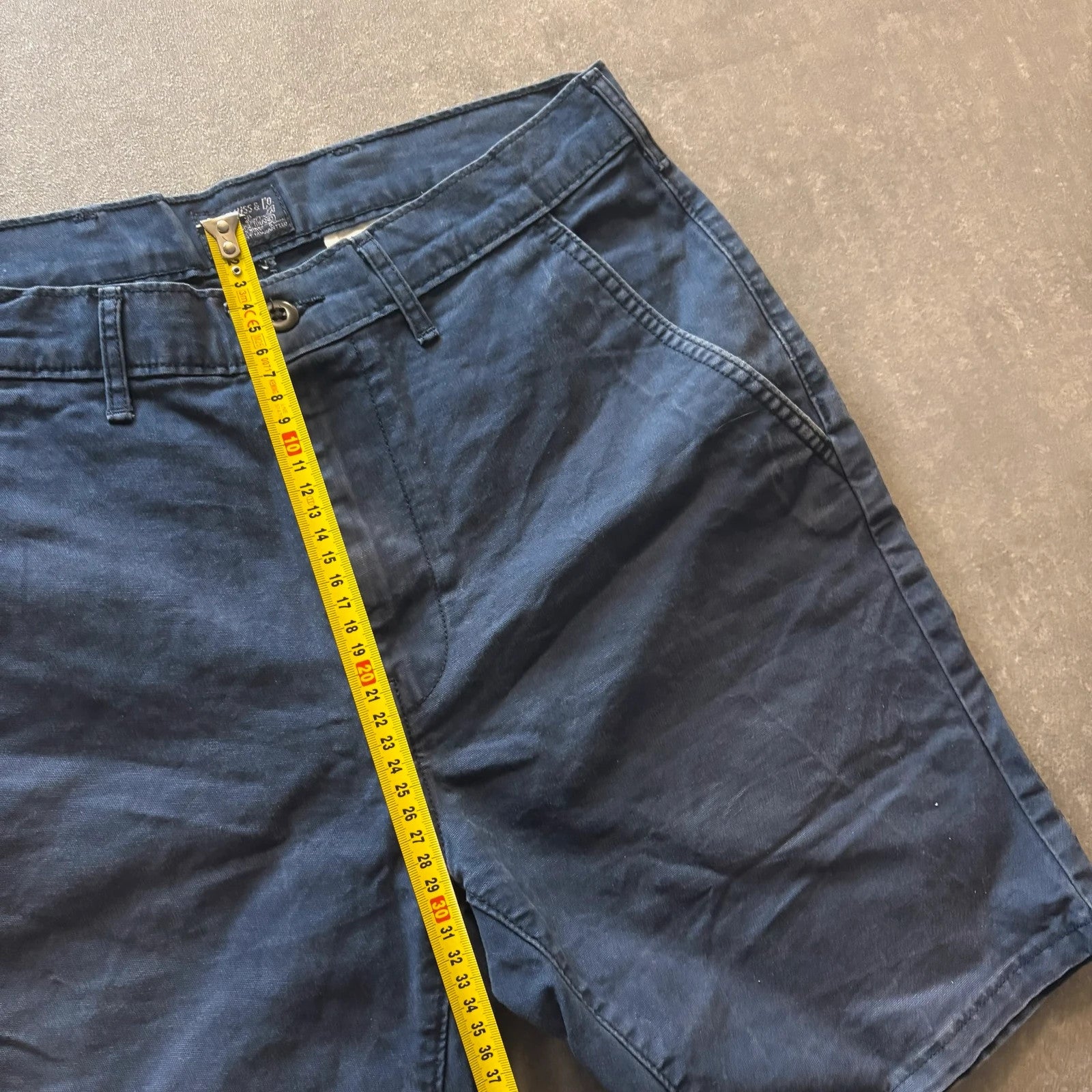 Levis Navy Chino Shorts Mens W32 Cotton Casual Streetwear Summer Vintage