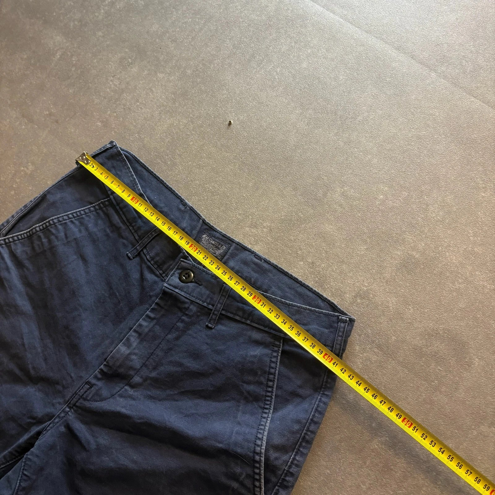 Levis Navy Chino Shorts Mens W32 Cotton Casual Streetwear Summer Vintage