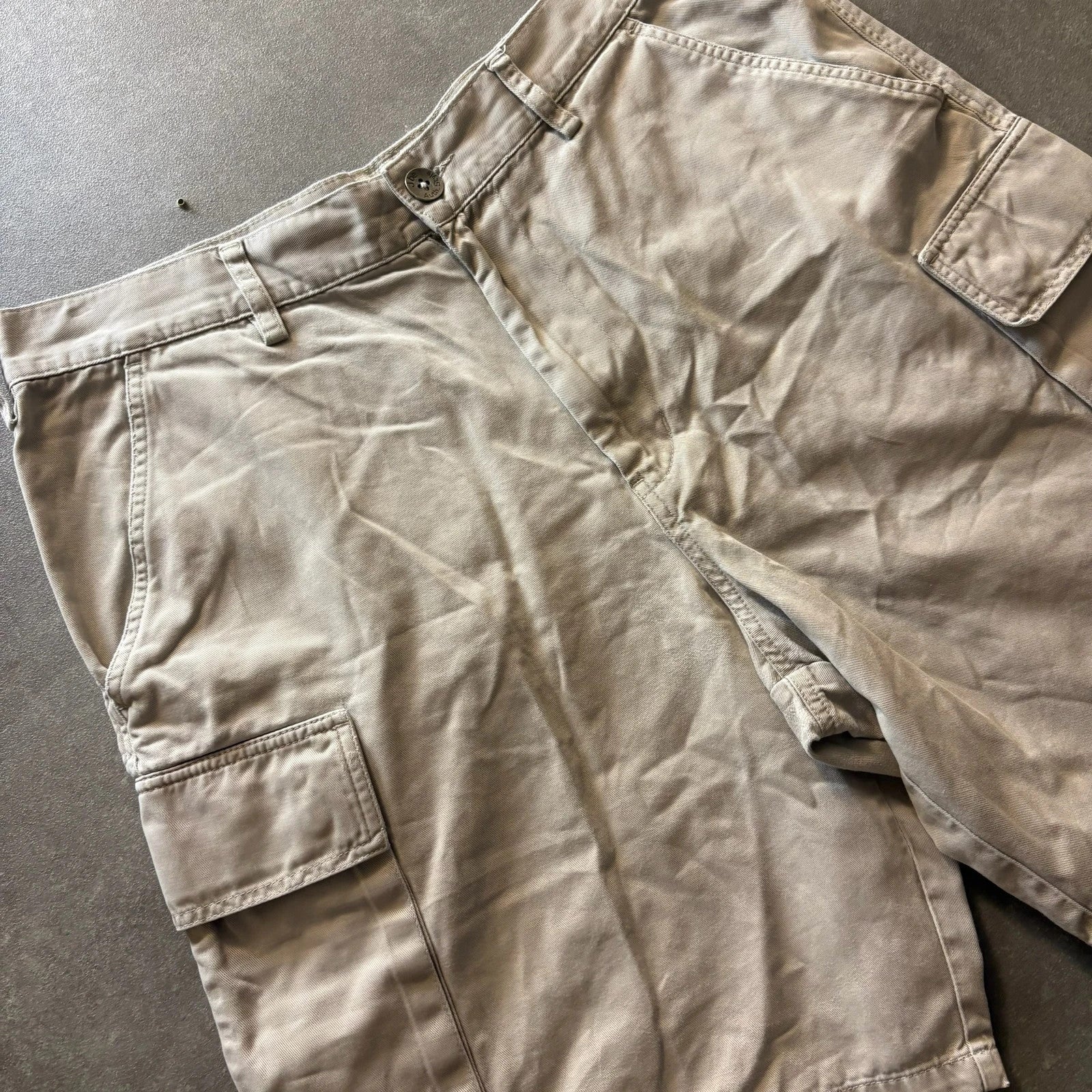 Avirex Khaki Cargo Shorts Mens L Cotton Casual Workwear Streetwear Vintage