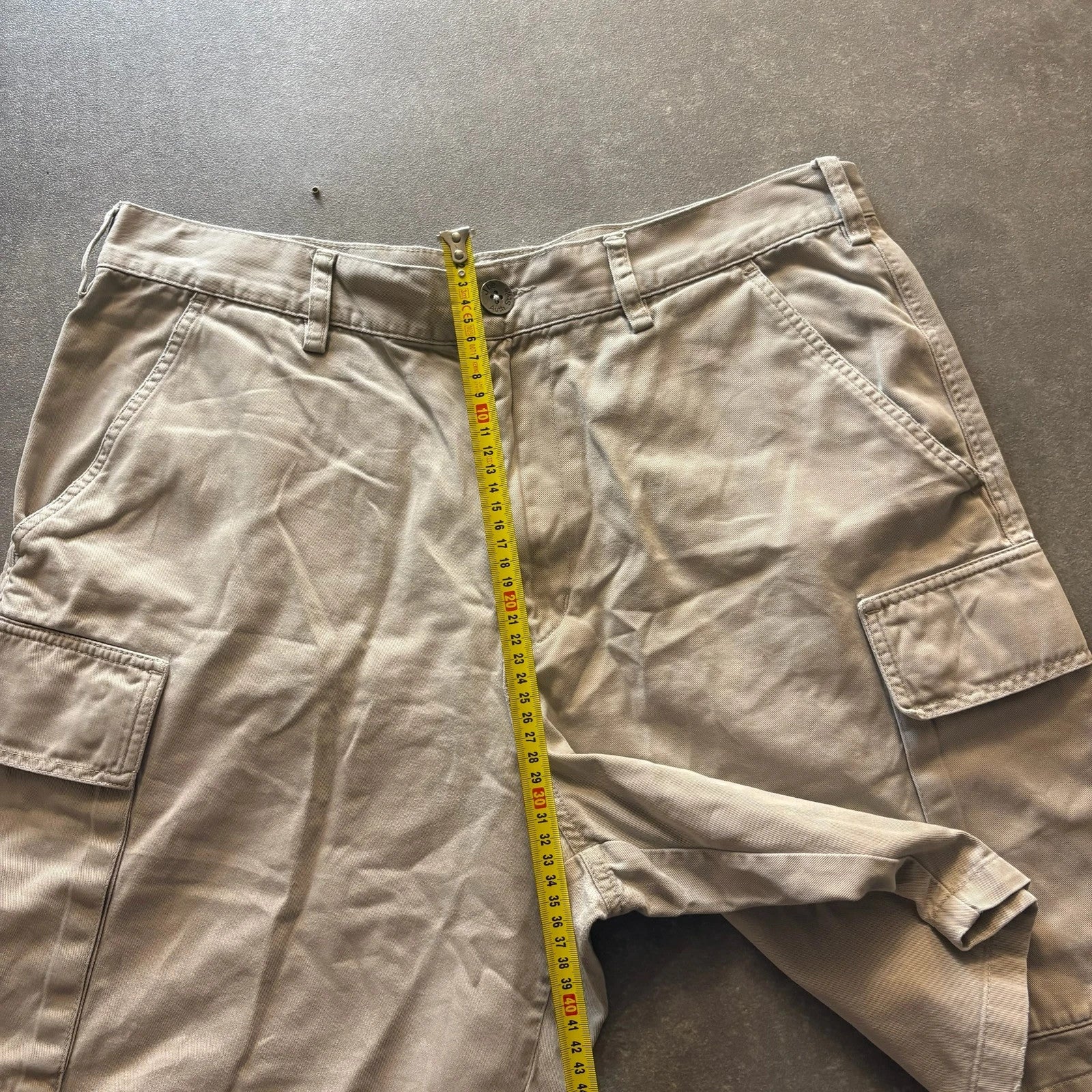 Avirex Khaki Cargo Shorts Mens L Cotton Casual Workwear Streetwear Vintage