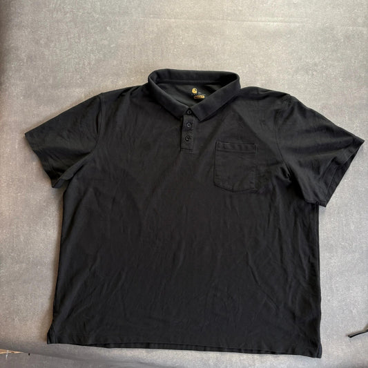 Carhartt Pocket Polo Shirt Black Original Fit Vintage Workwear Streetwear Casual Collared Cotton
