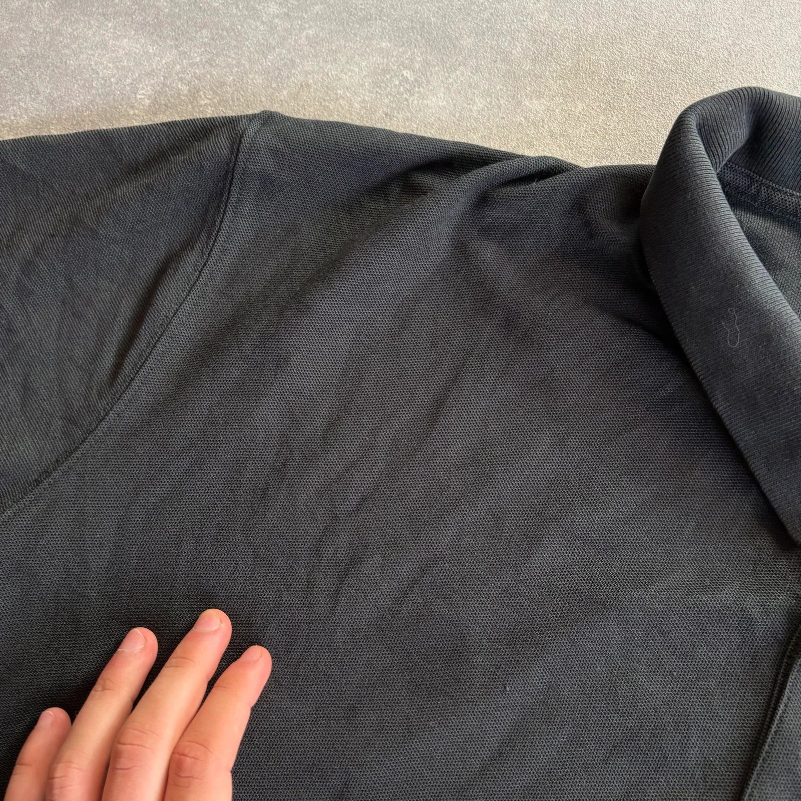 Carhartt Pocket Polo Shirt Black Original Fit Vintage Workwear Streetwear Casual Collared Cotton