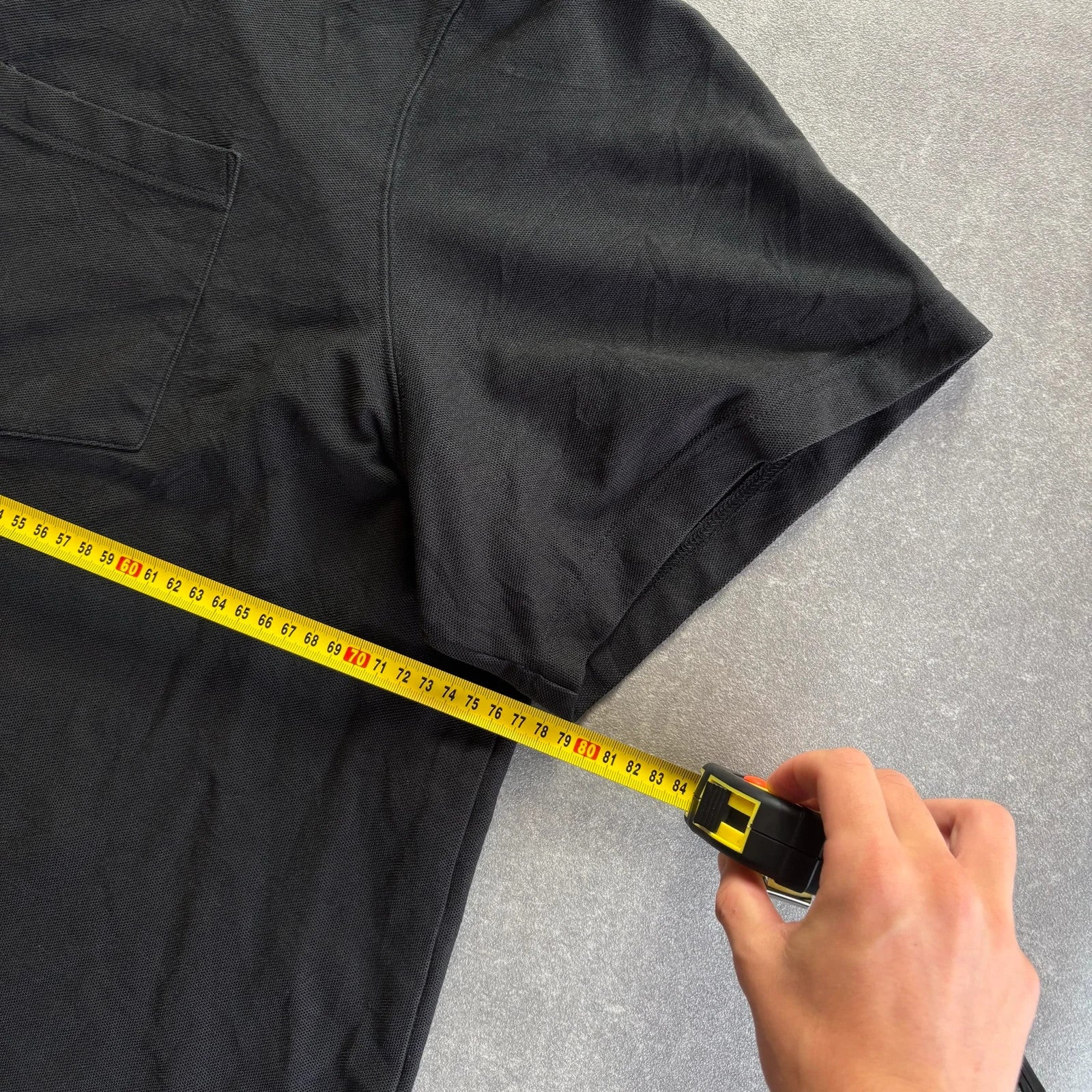 Carhartt Pocket Polo Shirt Black Original Fit Vintage Workwear Streetwear Casual Collared Cotton