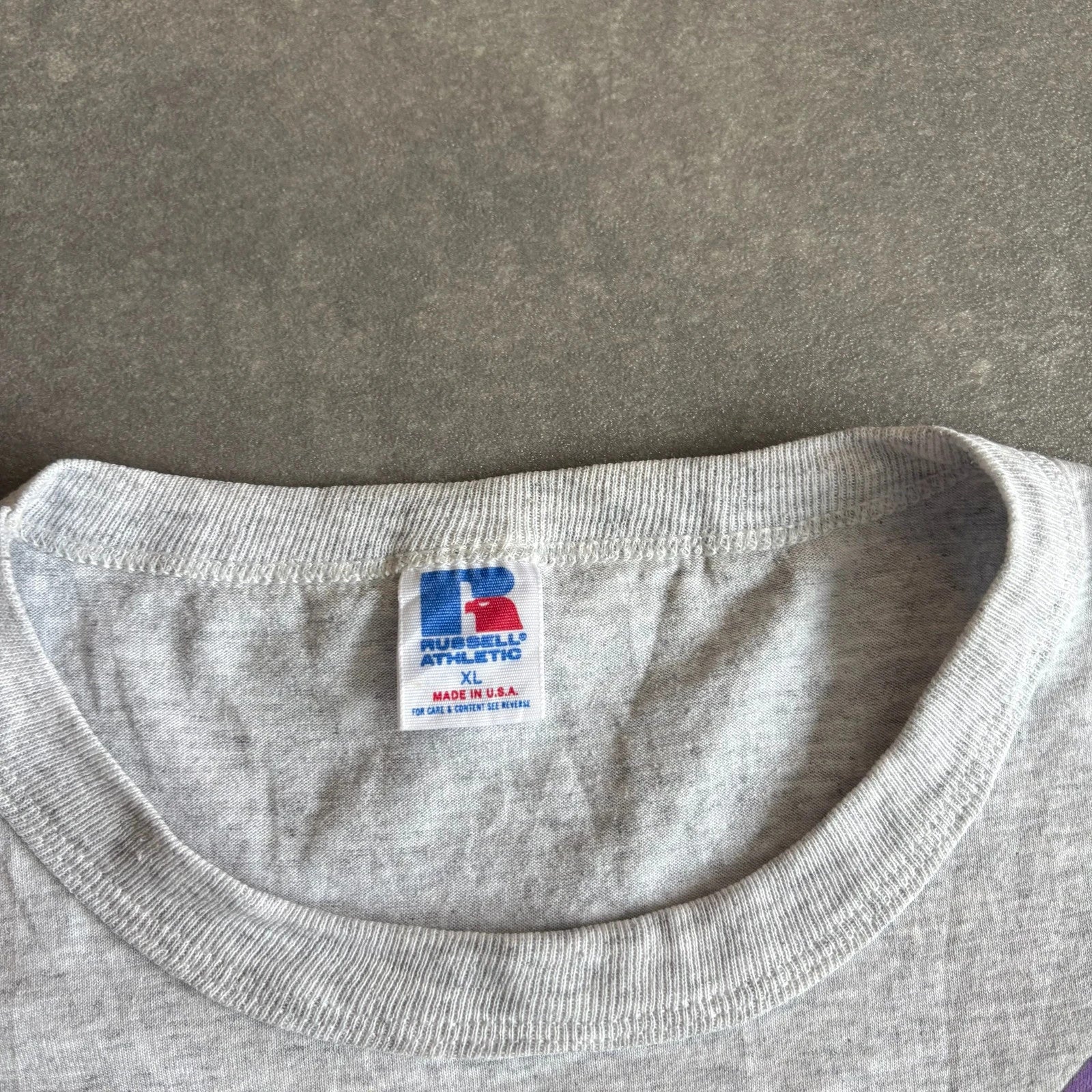 Vintage Central Russell Athletic Graphic Tee Baseball Crossed Bats