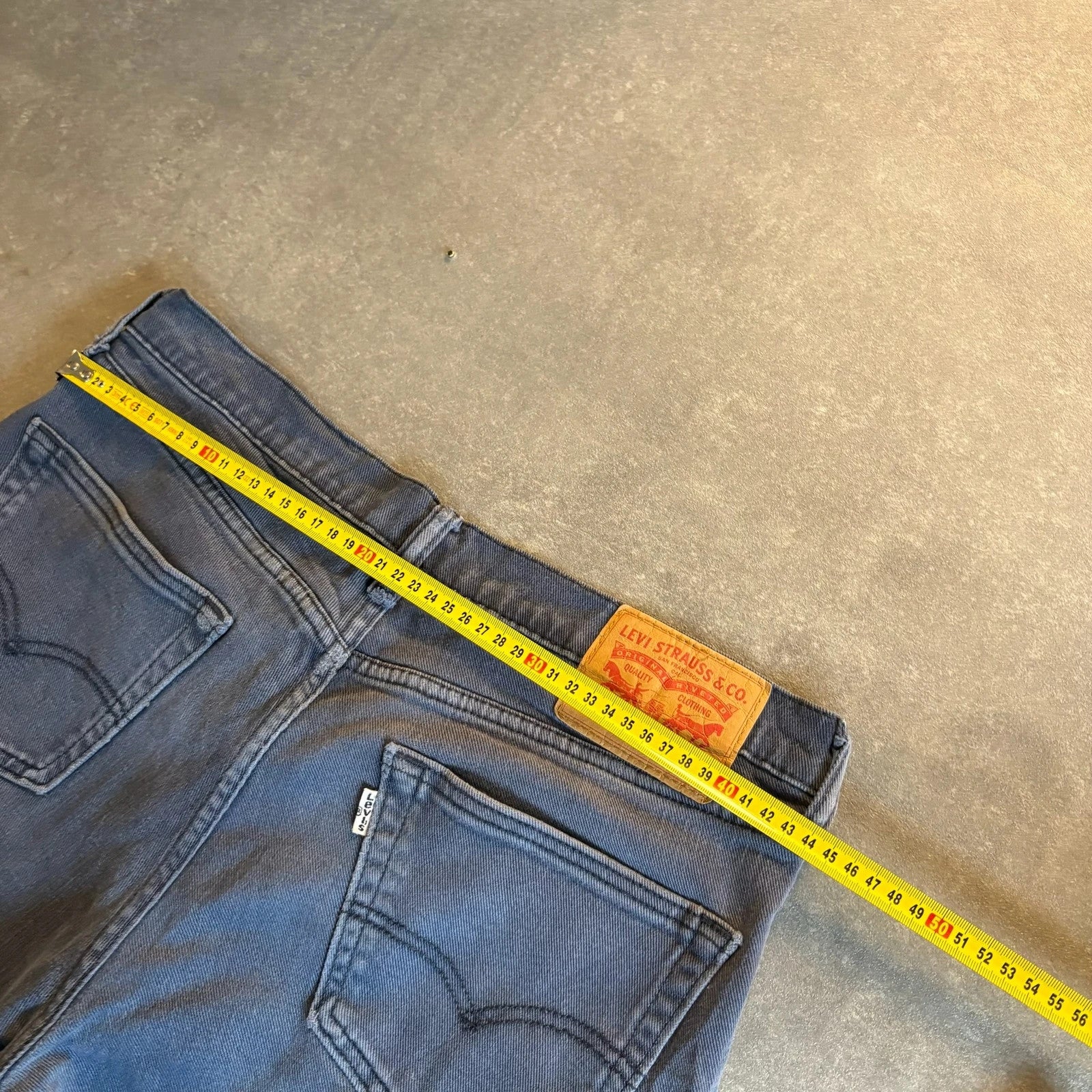 Levis 511 Slim Fit Jeans Mens W32 L30 Stone Grey Denim Vintage Red Tab Tapered Slim Straight Faded