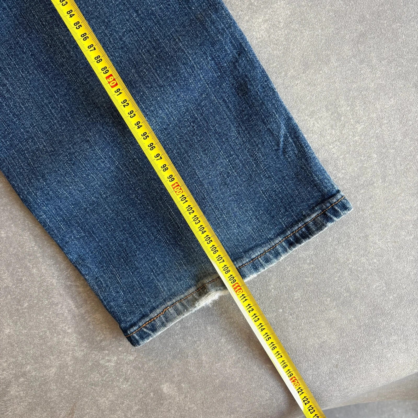 Wrangler Blue Denim Jeans Men Straight Leg Western Workwear Vintage Cotton Casual Denim