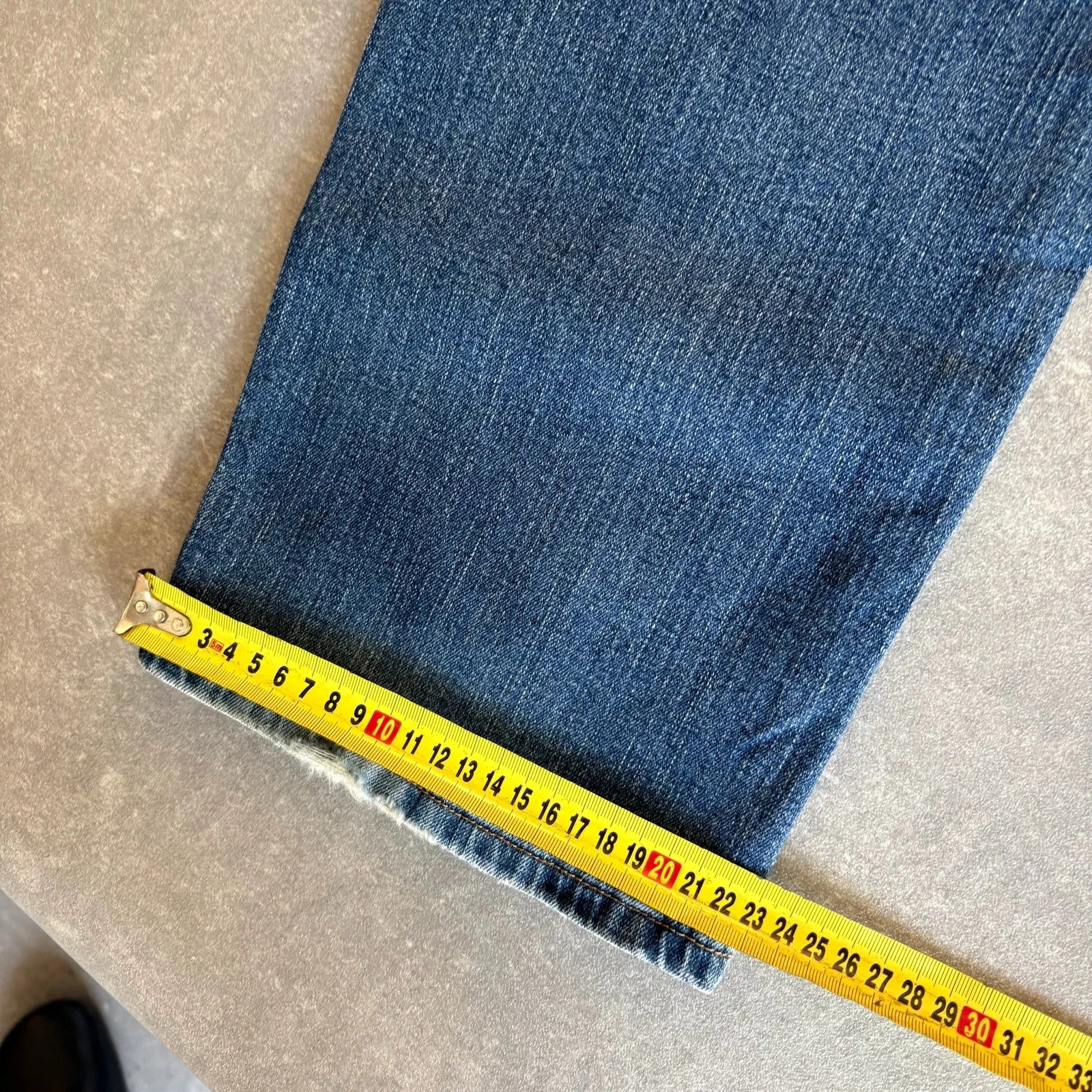 Wrangler Blue Denim Jeans Men Straight Leg Western Workwear Vintage Cotton Casual Denim