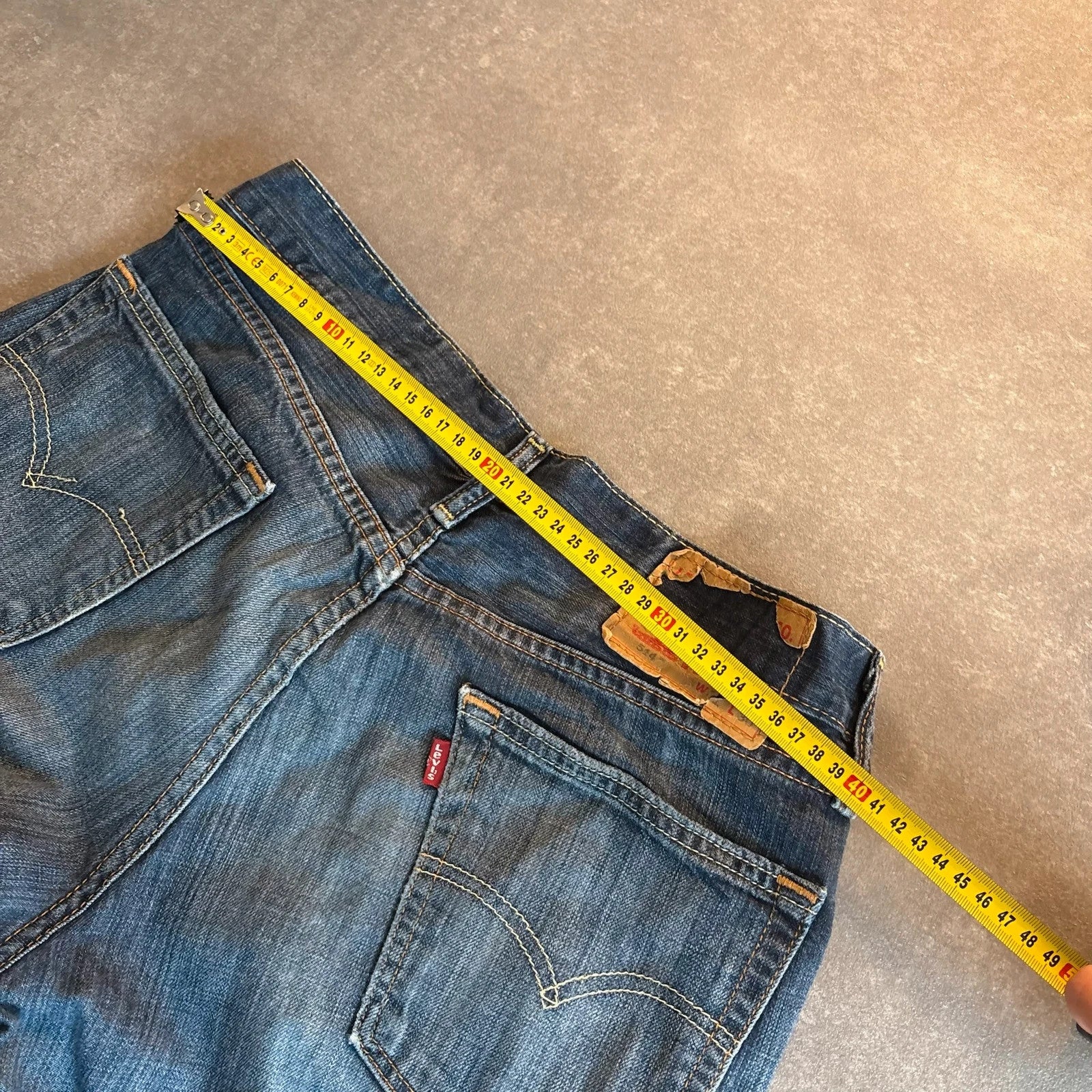 Levis 514 Straight Fit Jeans Mens W31 L30 Mid Wash Denim Vintage Red Tab Regular Straight Leg Faded
