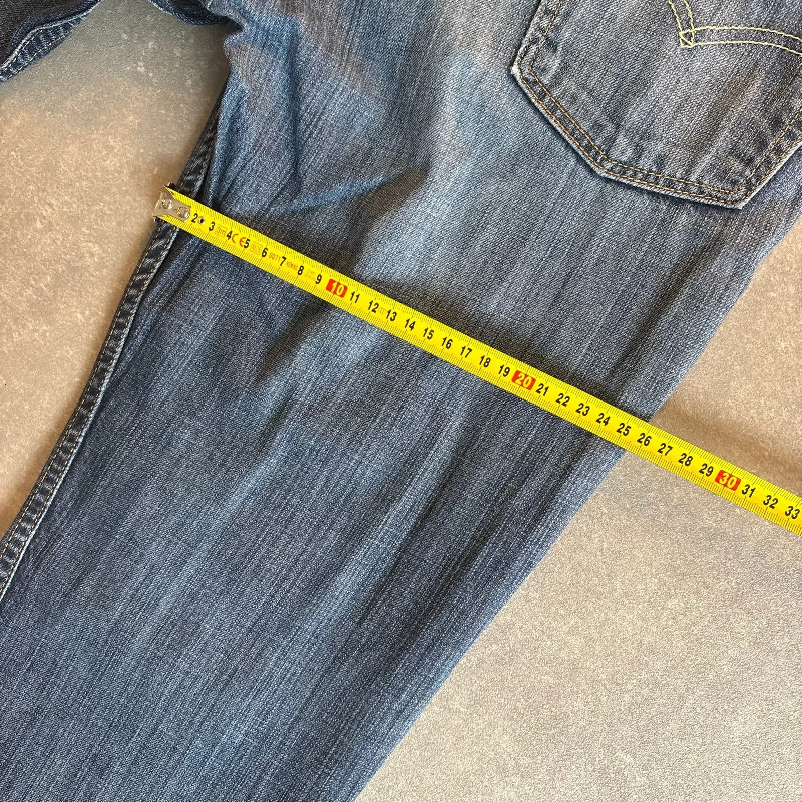 Levis 514 Straight Fit Jeans Mens W31 L30 Mid Wash Denim Vintage Red Tab Regular Straight Leg Faded