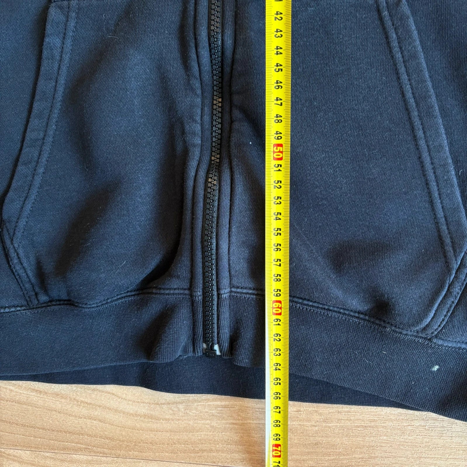 Nike Black Swoosh Embroidered Zip Up Vintage Hoodie Streetwear Mens