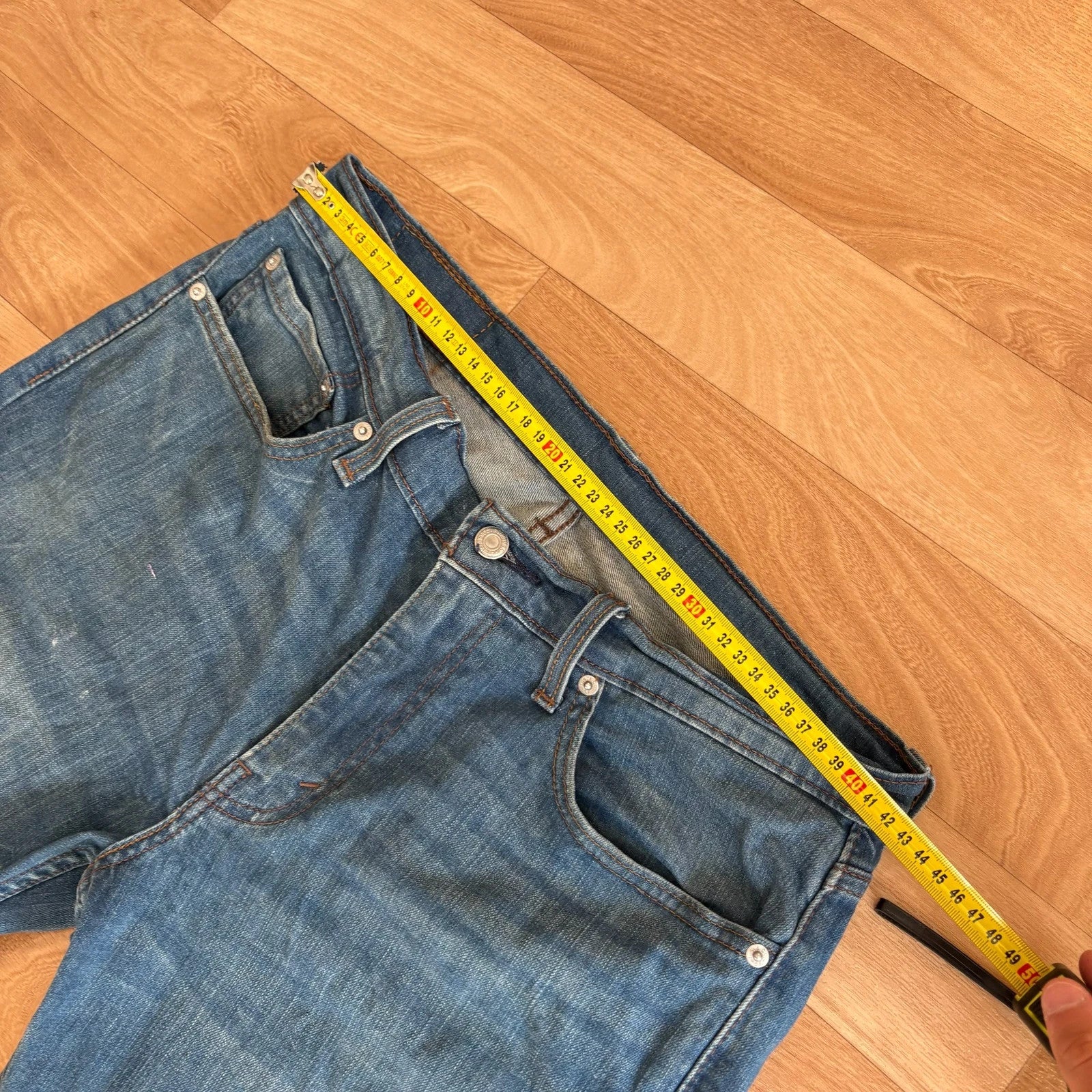 Levis 511 Mid Wash Slim Straight Leg Vintage Denim Jeans Mens