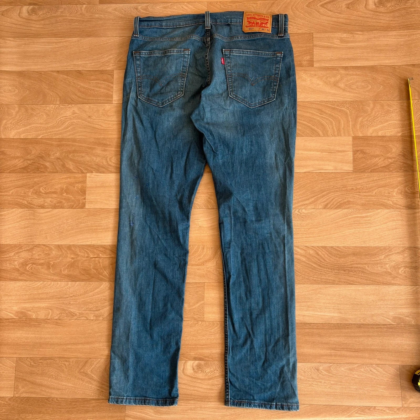 Levis 511 Mid Wash Slim Straight Leg Vintage Denim Jeans Mens