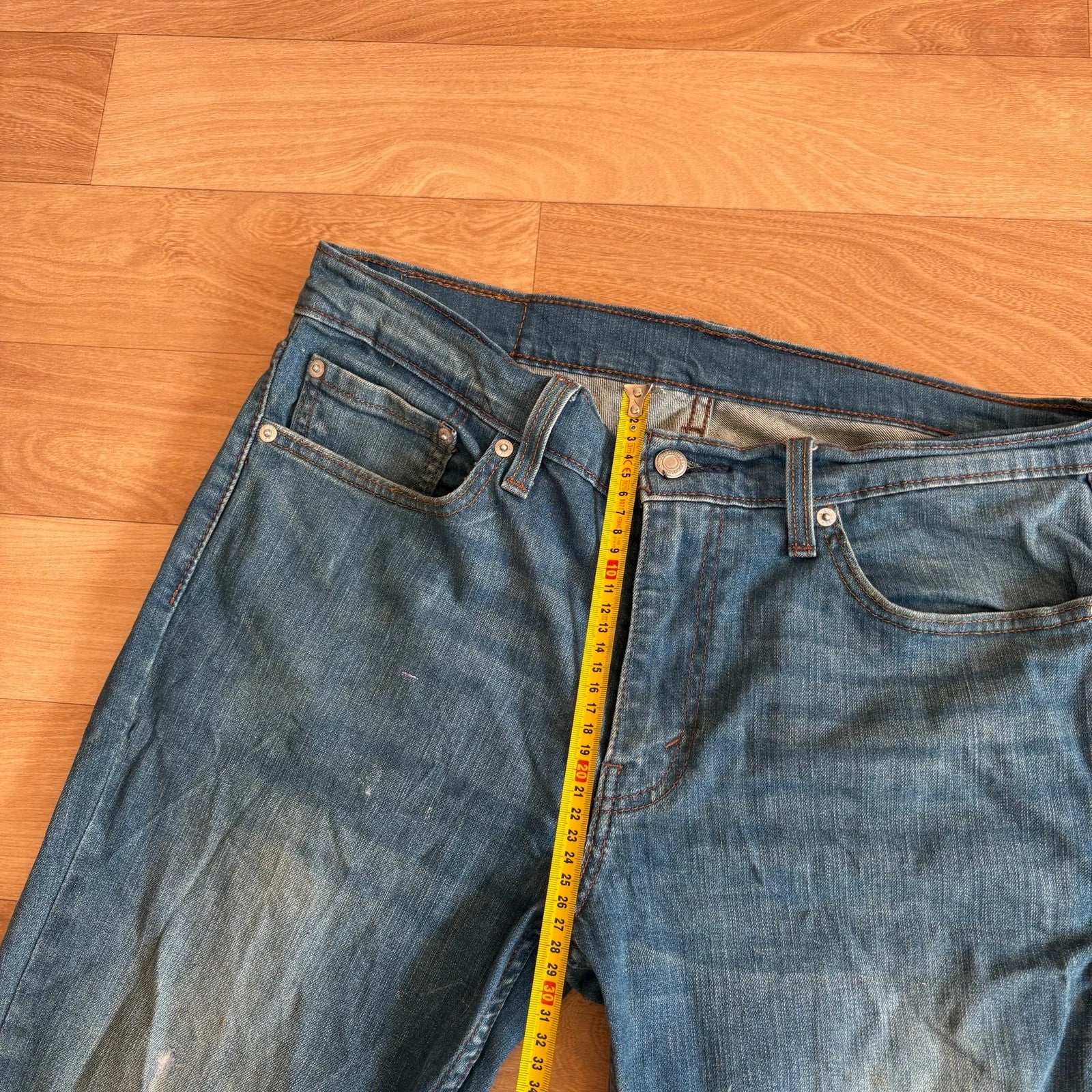Levis 511 Mid Wash Slim Straight Leg Vintage Denim Jeans Mens