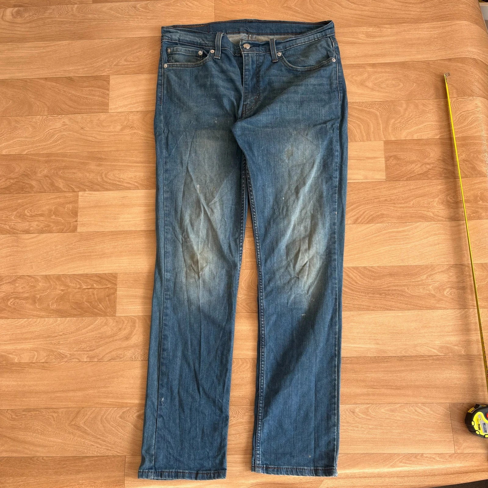 Levis 511 Mid Wash Slim Straight Leg Vintage Denim Jeans Mens