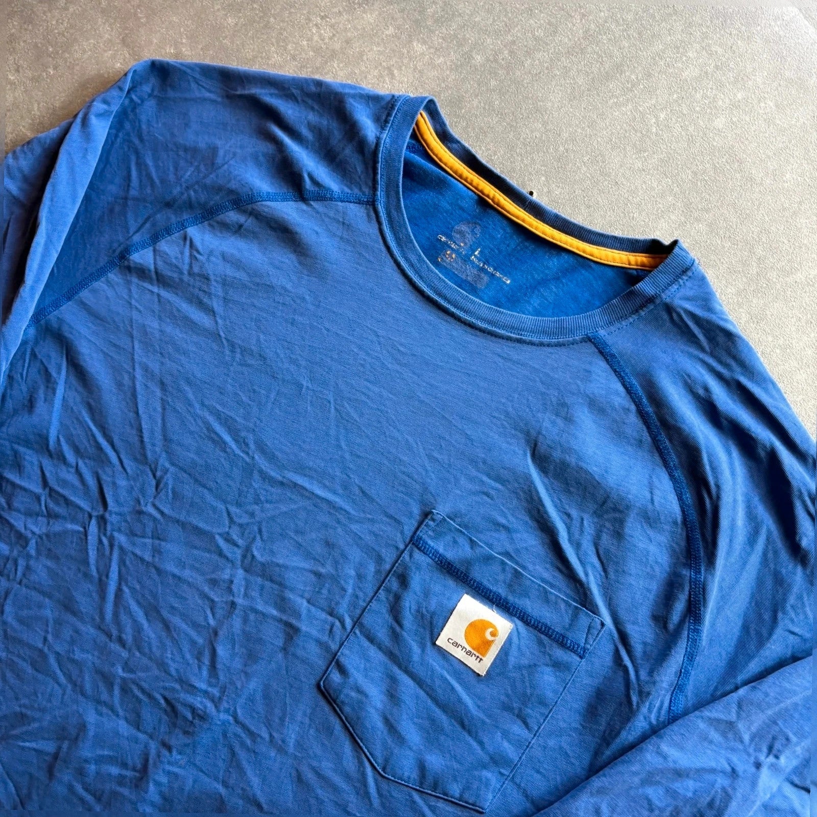 Carhartt blue Pocket Long Sleeve t Shirt