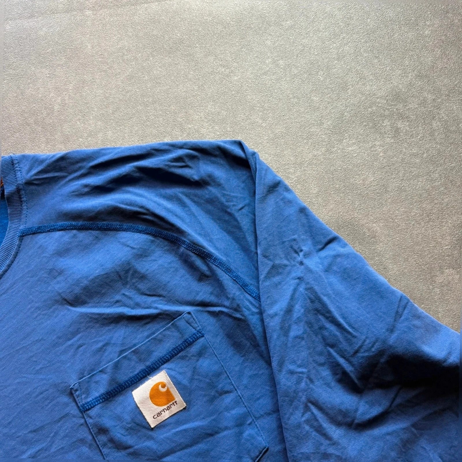 Carhartt blue Pocket Long Sleeve t Shirt