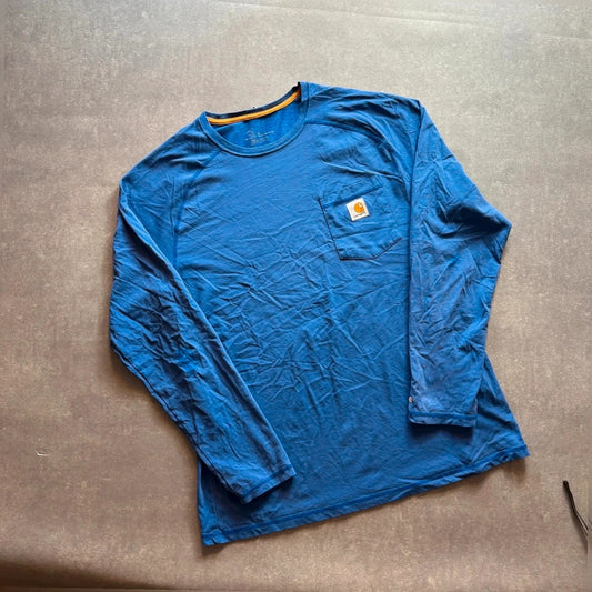Carhartt blue Pocket Long Sleeve t Shirt