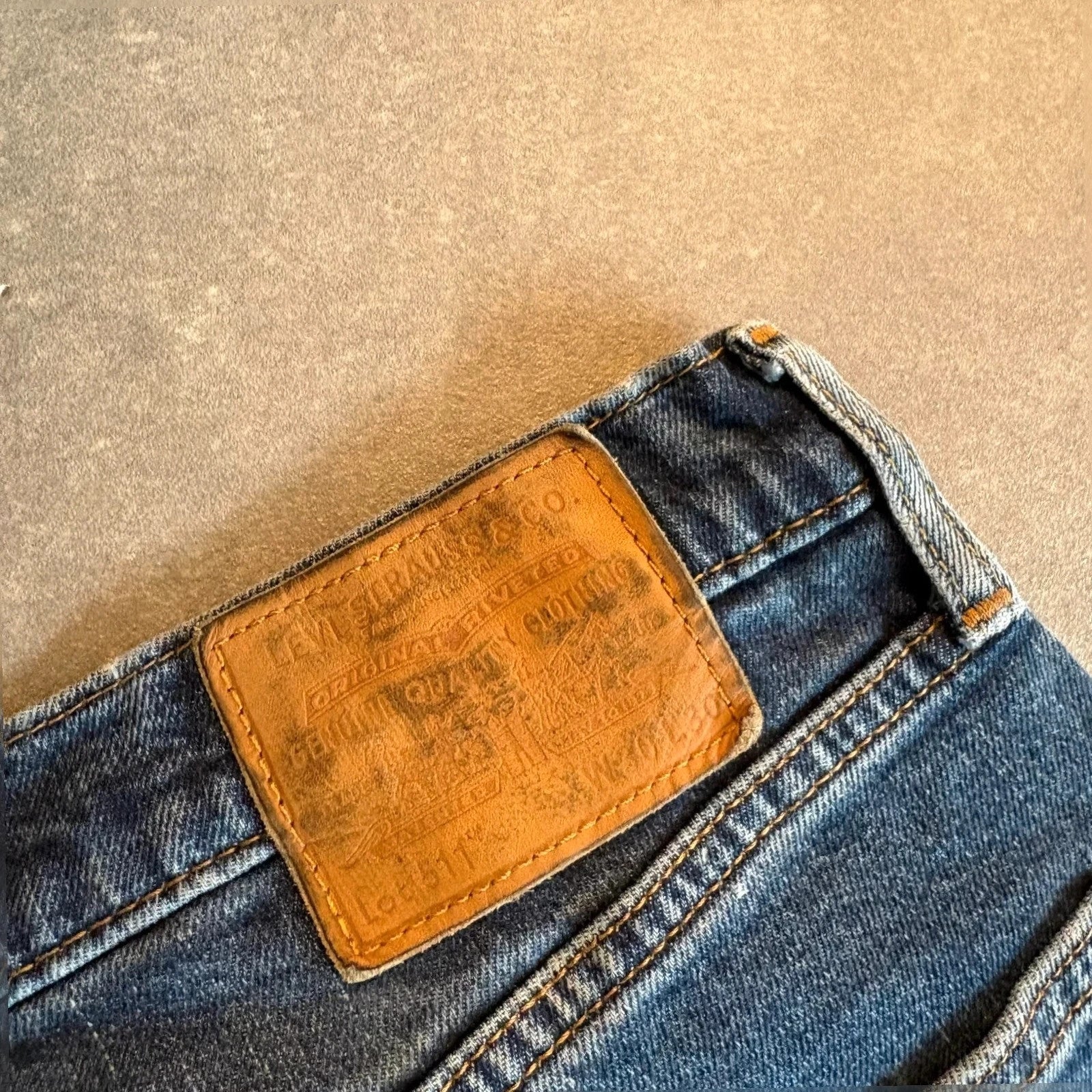 Levis 511 Slim Fit Jeans Mens W30 L30 classic Blue Denim Vintage Red Tab Tapered Slim Straight Wash