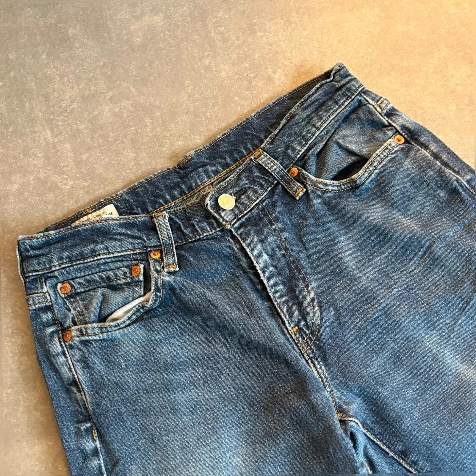 Levis 511 Slim Fit Jeans Mens W30 L30 classic Blue Denim Vintage Red Tab Tapered Slim Straight Wash