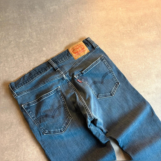 Levis 502 Regular Taper Jeans Mens W32 L29 Mid Wash Denim Vintage red Tab Tapered Straight Leg Faded