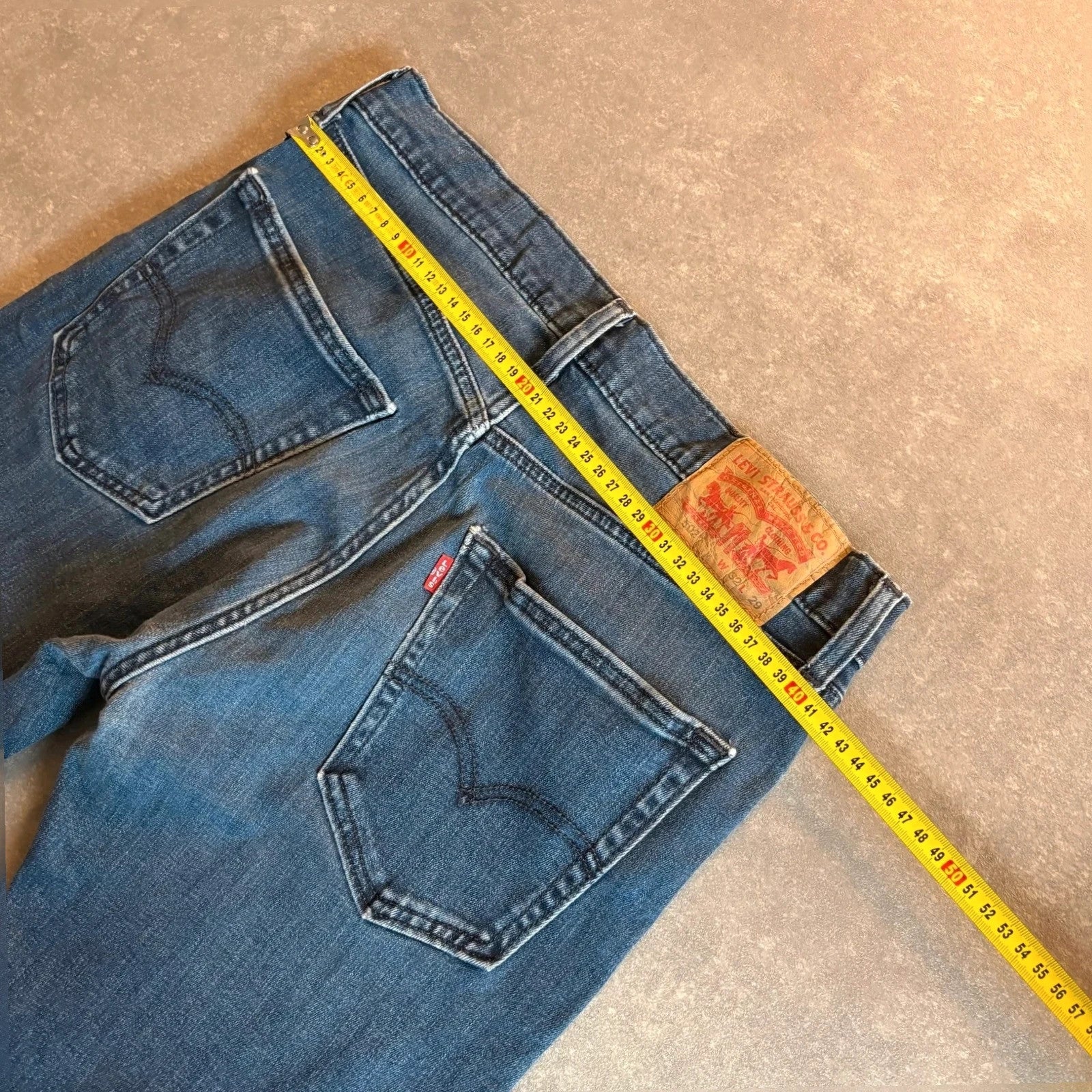 Levis 502 Regular Taper Jeans Mens W32 L29 Mid Wash Denim Vintage red Tab Tapered Straight Leg Faded