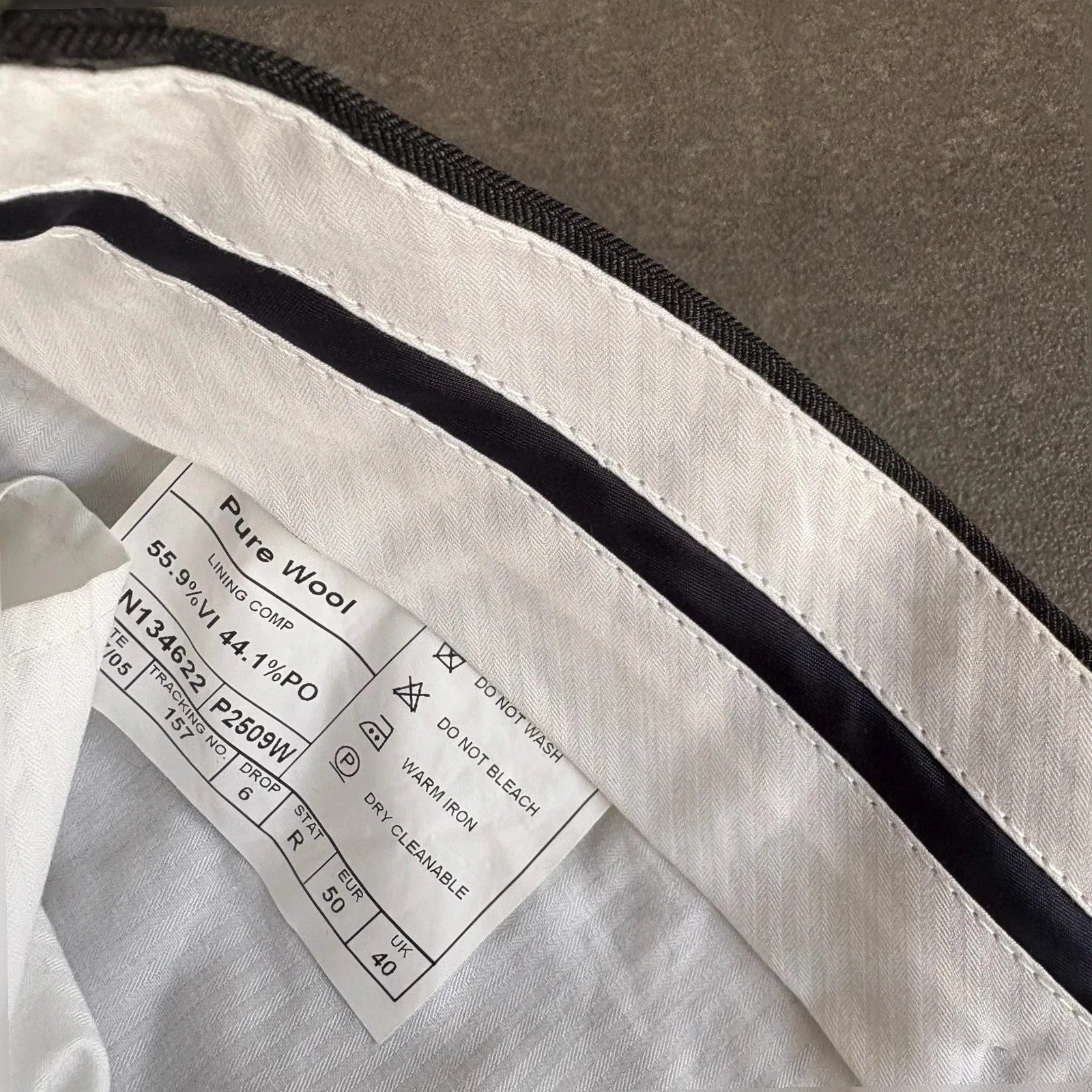 SuitSupply Dress Trousers Mens UK40 L Tailored Formal smart Casual