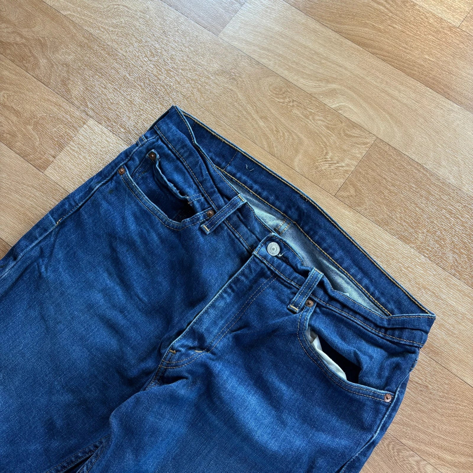 Levis 511 Blue Slim Fit Straight Leg Vintage Denim Jeans Workwear Mens
