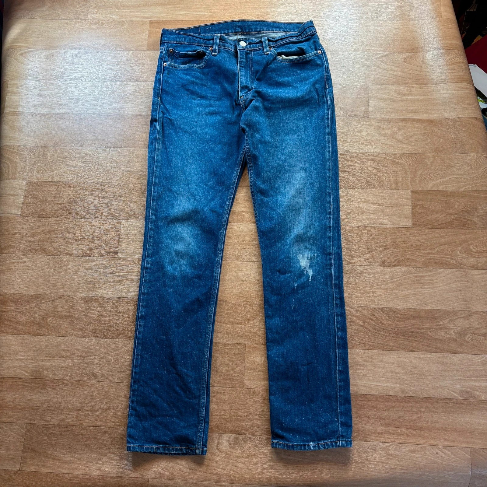 Levis 511 Blue Slim Fit Straight Leg Vintage Denim Jeans Workwear Mens