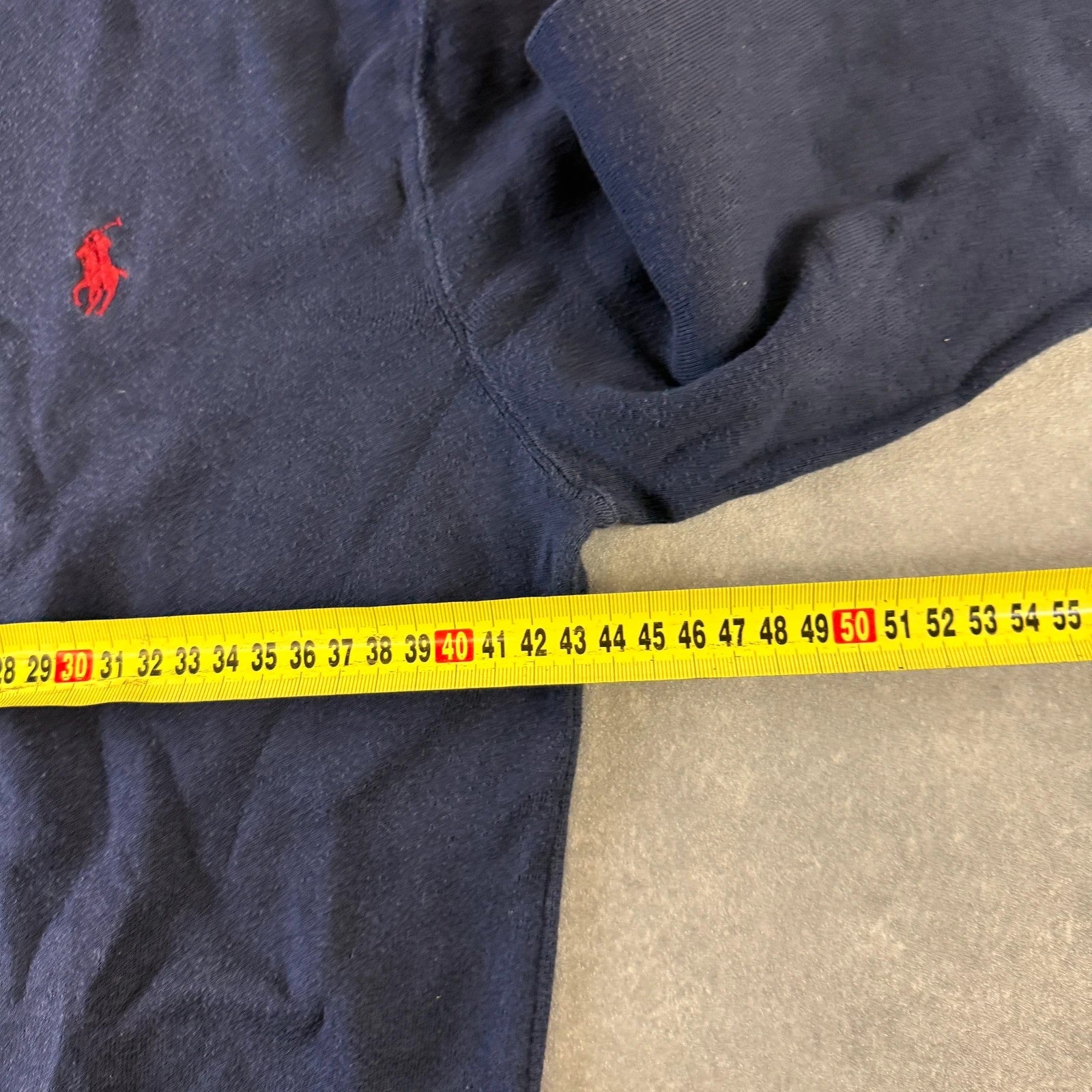 Polo Ralph Lauren Navy V Neck Pima Cotton Sweater Medium Red Pony Logo Vintage Preppy Streetwear