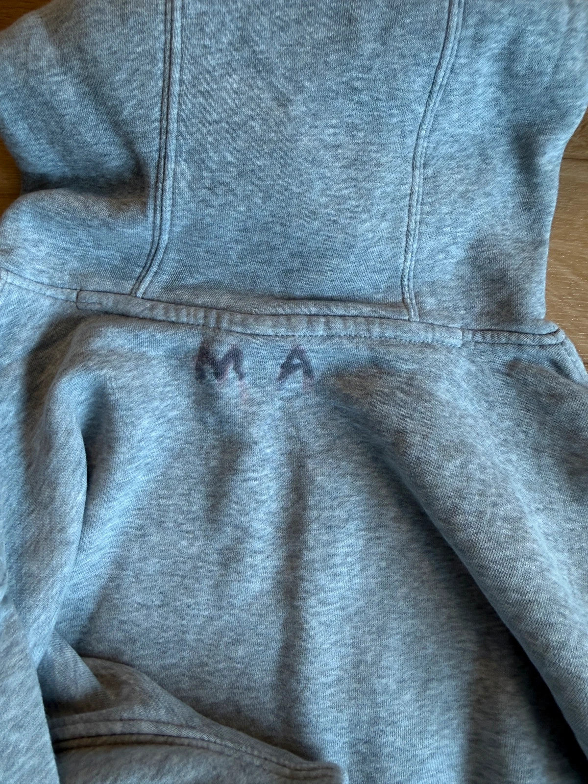 Nike Grey MUS Baseball Spellout Vintage Collegiate Athletic Hoodie Mens