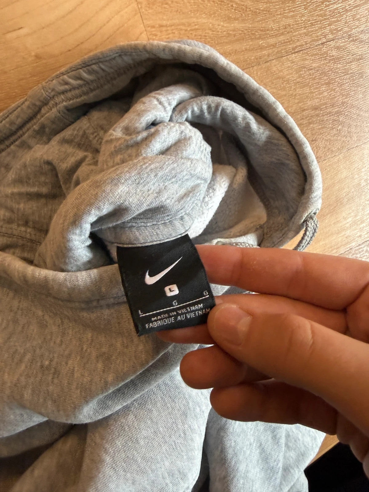 Nike Grey MUS Baseball Spellout Vintage Collegiate Athletic Hoodie Mens