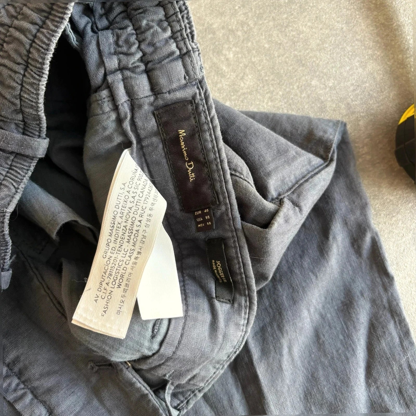 Massimo Dutti Grey Italian Fabric Casual jogger Trousers Mens EUR46 L Smart Casual