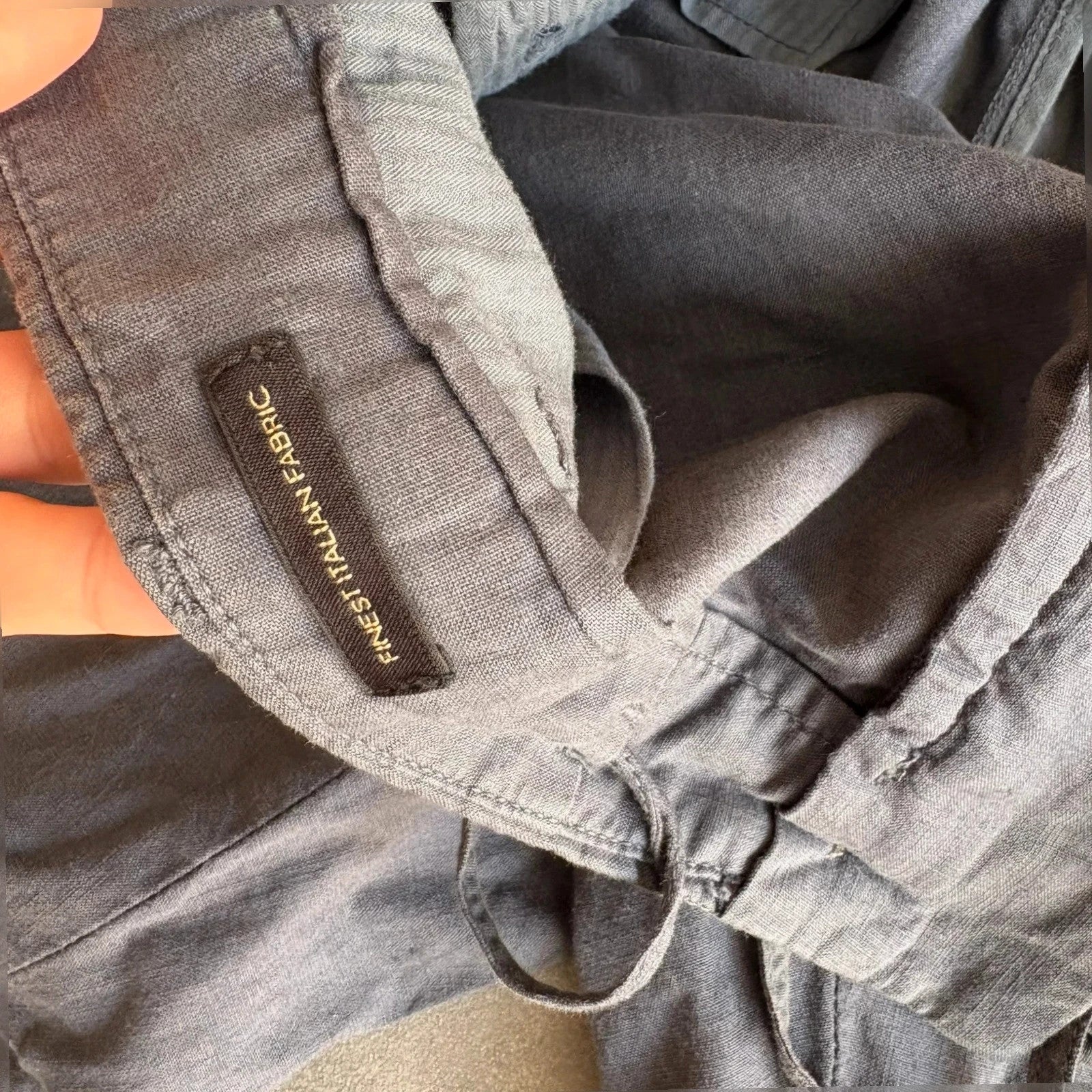 Massimo Dutti Grey Italian Fabric Casual jogger Trousers Mens EUR46 L Smart Casual