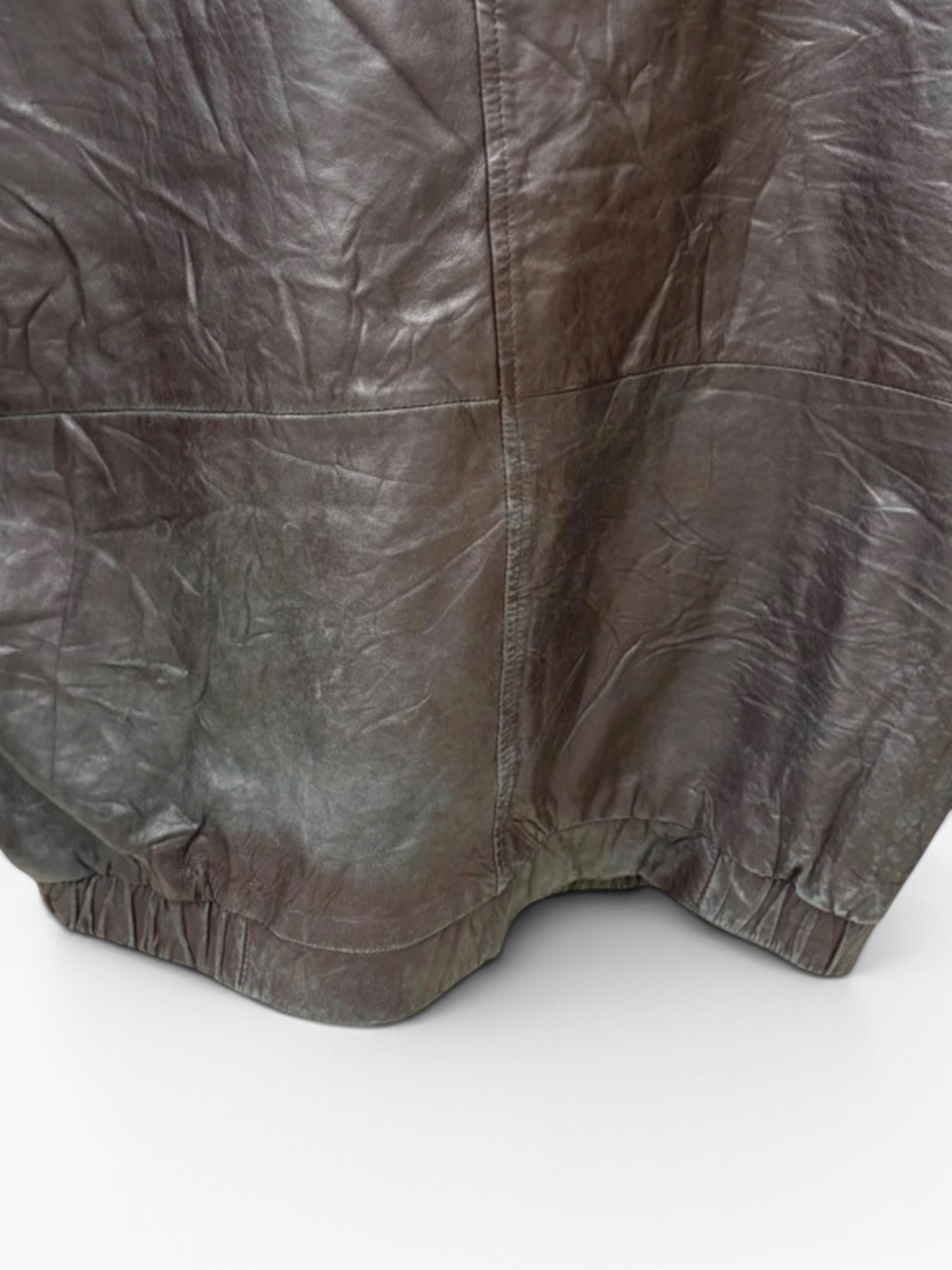 Vintage Cherokee Genuine Leather Bomber Jacket in Chestnut Brown, XL